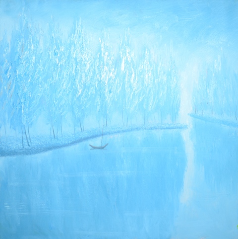 Tranh Sơn Dầu Sông Xanh